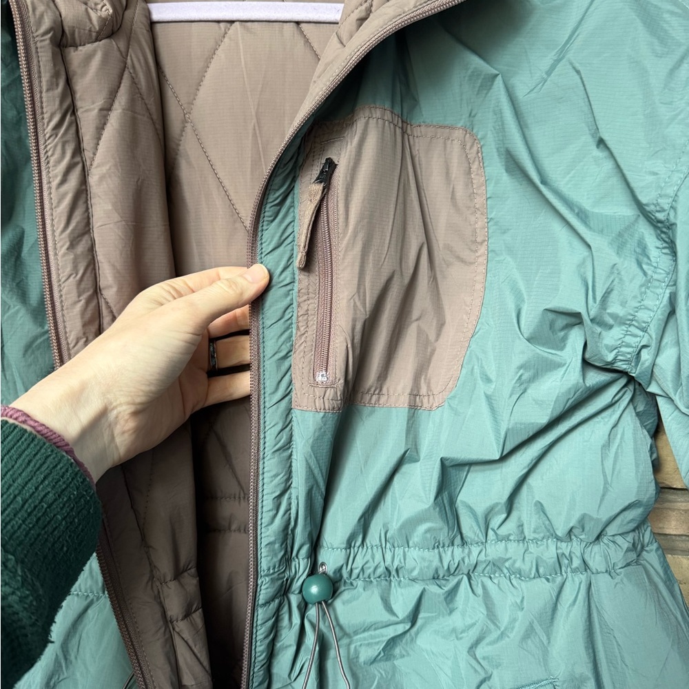 Toad and Co Nomader Womens Reversible Puffer Parka-Silverpine & Mushroom Jacket - Picture 12 of 12